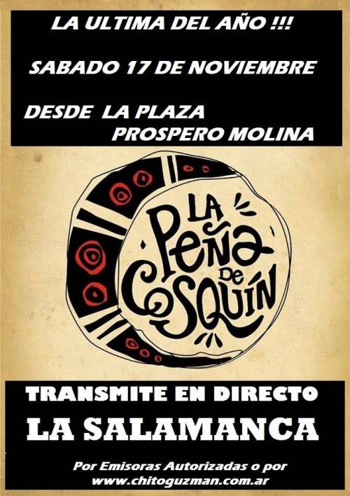 Sabado 17/11/18 LA PEÑA DE COSQUIN